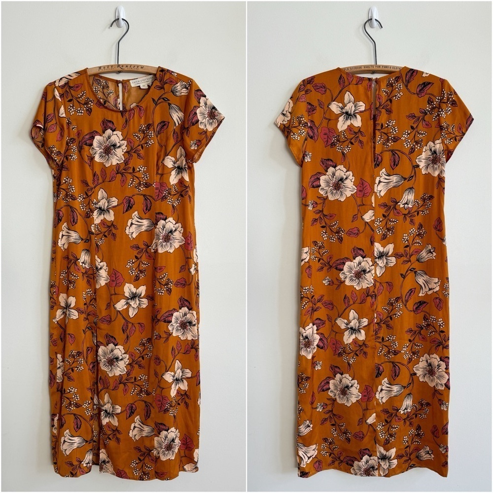 SALTWATER LUXE • Skye Midi Dress in Orange Multi - Picture 3 of 13
